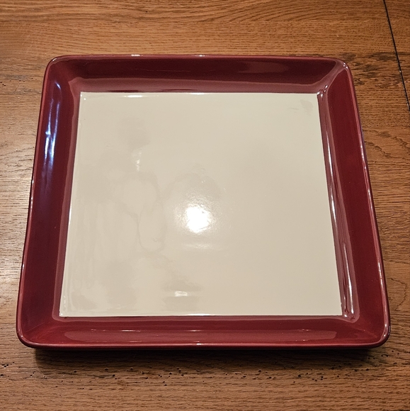 PAMPERED CHEF Simple Additions Cranberry & white in color. 10" - Picture 3 of 5